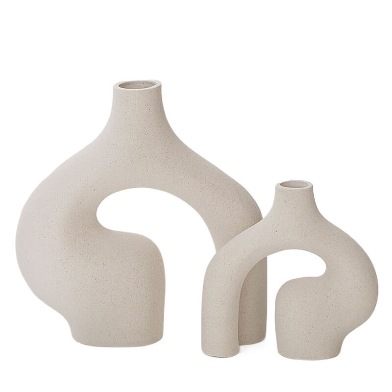 Vase créatif en céramique blanche Lighteme pour la décoration intérieure