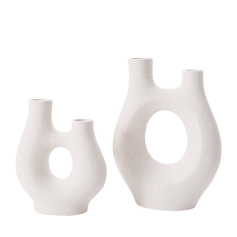 Vase créatif en céramique blanche Lighteme pour la décoration intérieure