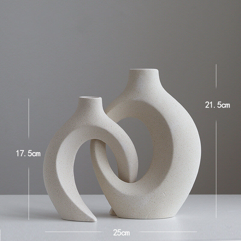 Vase créatif en céramique blanche Lighteme pour la décoration intérieure