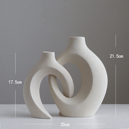 Vase créatif en céramique blanche Lighteme pour la décoration intérieure