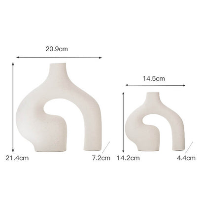 Vase créatif en céramique blanche Lighteme pour la décoration intérieure