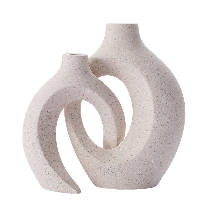 Vase créatif en céramique blanche Lighteme pour la décoration intérieure