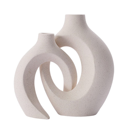 Vase créatif en céramique blanche Lighteme pour la décoration intérieure