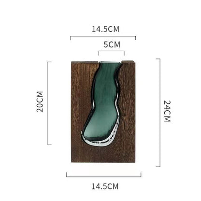 Lighteme Holzhalter Glasvase