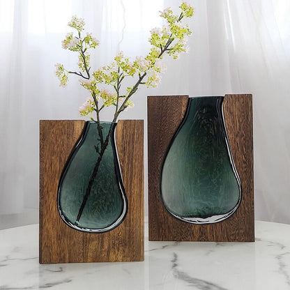 Lighteme Holzhalter Glasvase