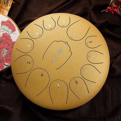 Lighteme Huashu Upgrade Lotus Carbon Steel Tongue Drum 12'' 13 Tone C Key - 12 Inches / 13 Notes (11 colors)