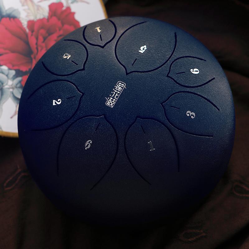 Lighteme Huashu Upgrade Lotus Carbon Steel Tongue Drum 8'' 8 Tone F Key - 8 Inches / 8 Notes (12 colors)