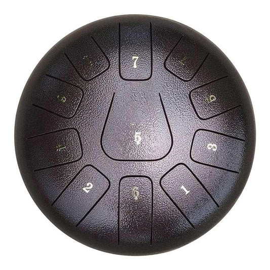 Lighteme Steel Tongue Drum | 10 Inch 11 Notes Tank Drum for Yoga & Meditation with gift set | Personalized Lettering