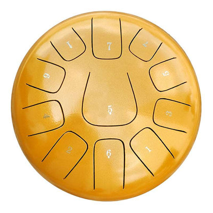 Lighteme Steel Tongue Drum | 10 Inch 11 Notes Tank Drum for Yoga & Meditation with gift set | Personalized Lettering