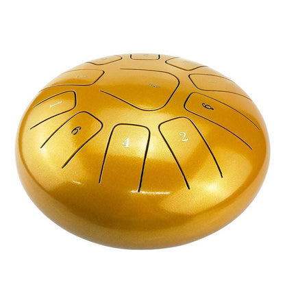 AS TEMAN Steel Tongue Drum | 10 Zoll 11 Töne Tanktrommel für Yoga & Meditation mit Geschenkset | Personalisierte Beschriftung