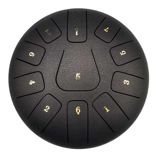 Lighteme Steel Tongue Drum | 12 Inch 11 Notes Tank Drum for Yoga & Meditation with gift set | Personalized Lettering