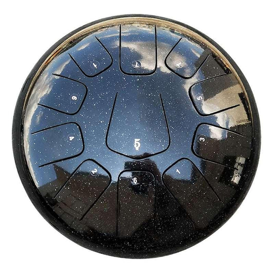 Lighteme Steel Tongue Drum | Starry Sky Series Tank Drum for Yoga & Meditation with gift set | Black multiple sizes