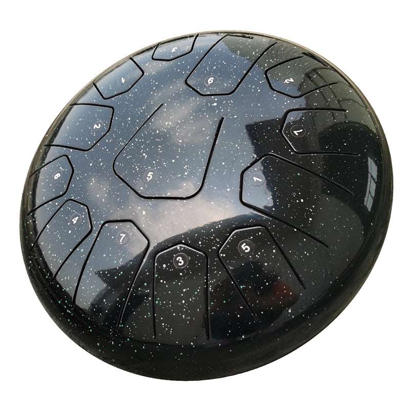 Lighteme Steel Tongue Drum | Starry Sky Series Tank Drum for Yoga & Meditation with gift set | Black multiple sizes