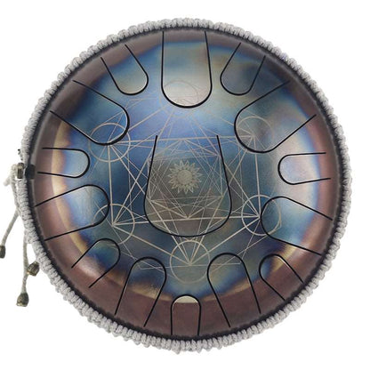 AS TEMAN Steel Tongue Drum | Constellation Series Tanktrommel für Yoga &amp; Meditation mit Geschenkset | 12 Zoll 15 Töne mehrere Muster