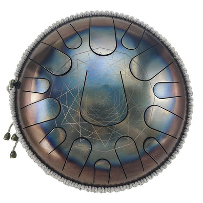 AS TEMAN Steel Tongue Drum | Constellation Series Tanktrommel für Yoga & Meditation mit Geschenkset | 12 Zoll 15 Töne mehrere Muster