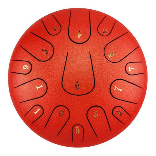 Lighteme Steel Tongue Drum | 12 Inch 15 Notes Tank Drum for Yoga & Meditation with gift set | Personalized Lettering