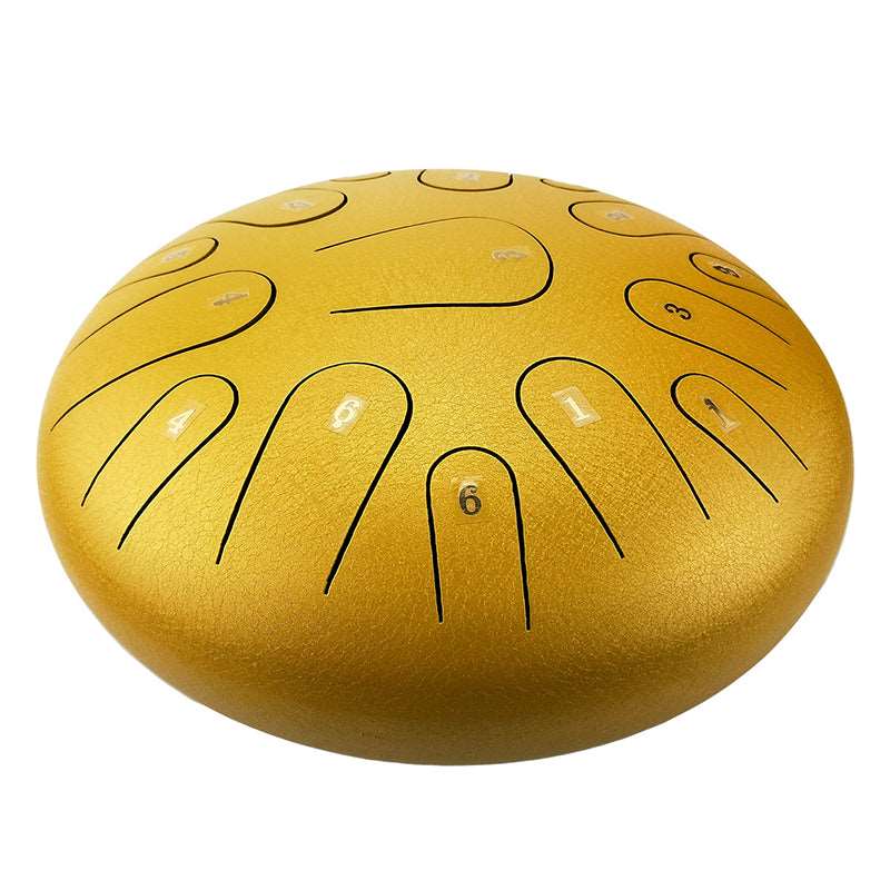 AS TEMAN Steel Tongue Drum | 12 Zoll 15 Töne Tanktrommel für Yoga & Meditation mit Geschenkset | Personalisierte Beschriftung