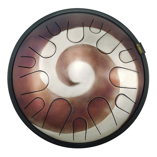 Lighteme Steel Tongue Drum | Comet Universe Series Tank Drum for Yoga & Meditation with gift set | 14 Inch 14 Notes Brown