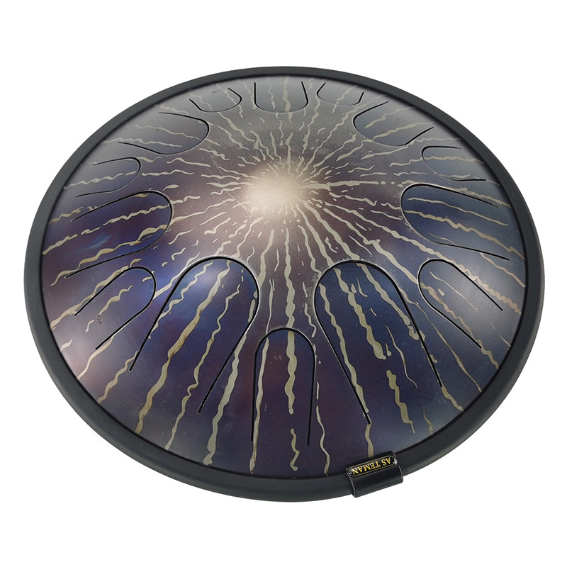 AS TEMAN Steel Tongue Drum | Stars Universe Series Tank Drum for Yoga & Meditation with gift set | 14 Inch 14 Notes Purple