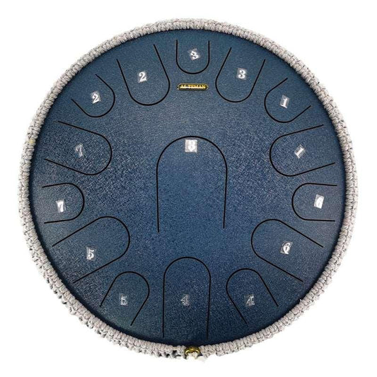 Lighteme Steel Tongue Drum | 14 Inch 15 Notes Tank Drum for Yoga & Meditation with gift set | Personalized Lettering