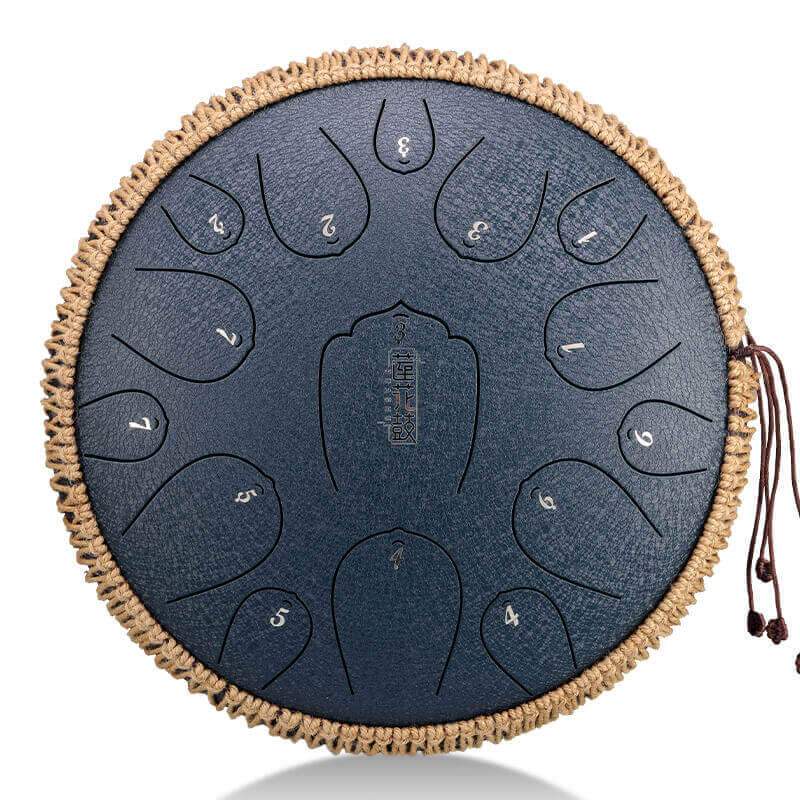 Lighteme Huashu Upgrade Lotus Carbon Steel Tongue Drum 13 Inches 15 Notes C Key (D KEY Can Be Customized)