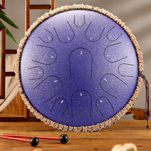 Open image in slideshow, Lighteme Professional Performance Titanium Steel Tongue Drum 14 Inches 15 Notes C Major (D Major Can Be Customized)
