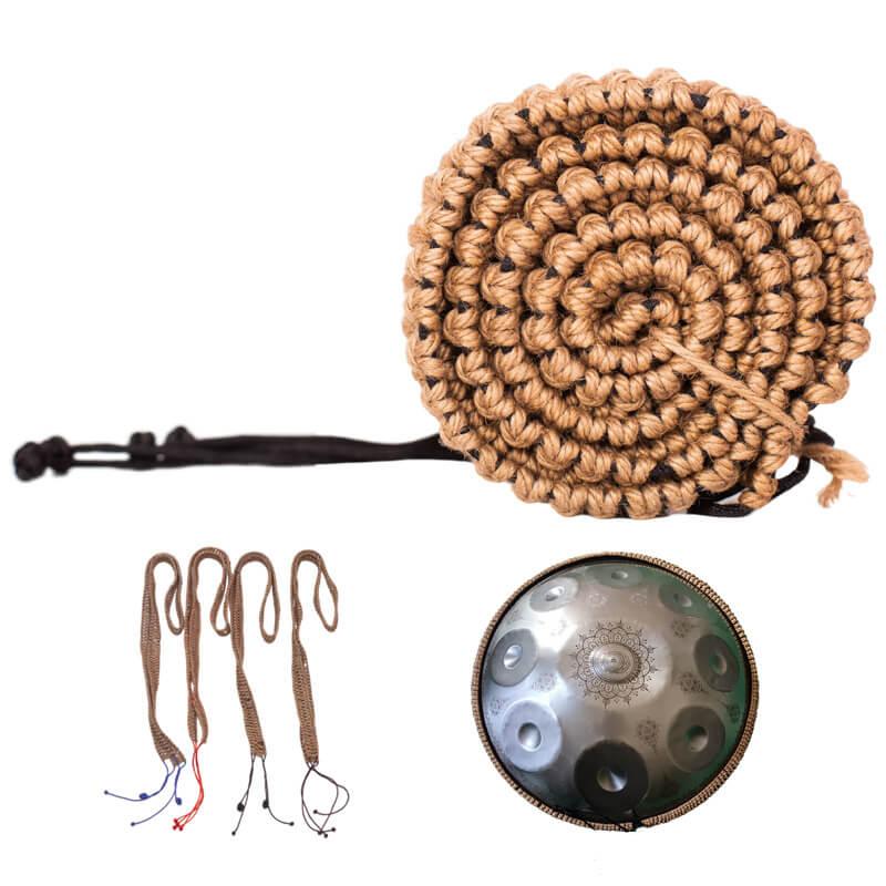 Lighteme Hand Braided Decorative Rope For Handpan Drums - Hemp on the outside, Nylon on the inside