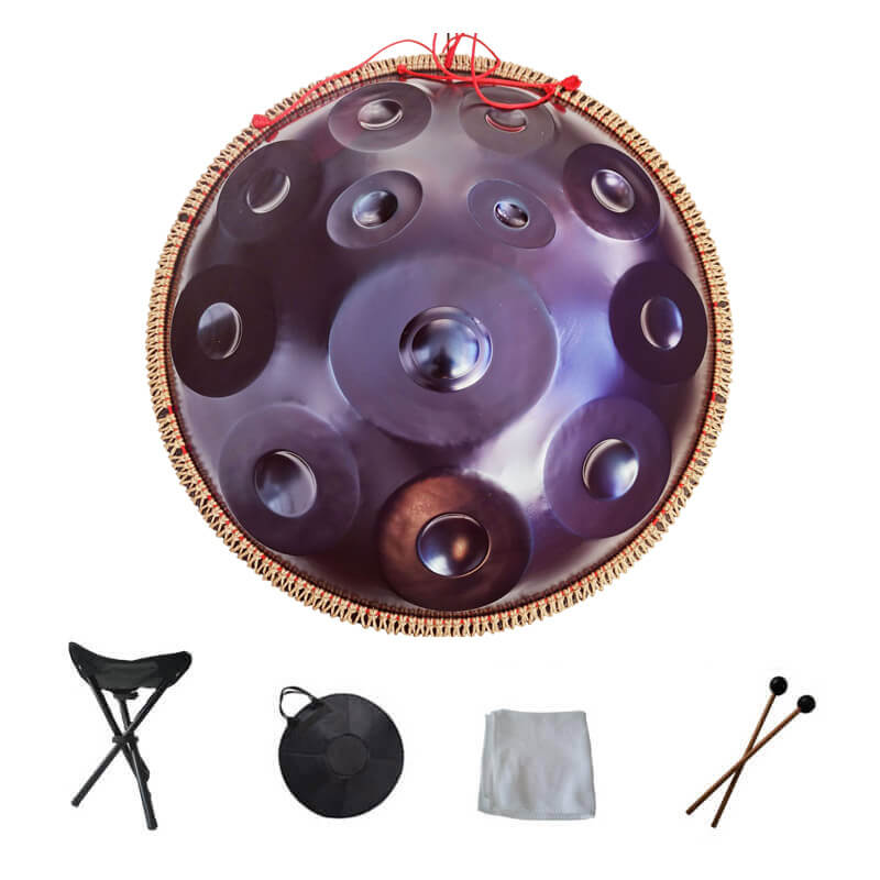 22 Inches 12 Notes D Minor (F Major) Stainleacss Steel Handpan Drum With Rope, Available in 440 Hz