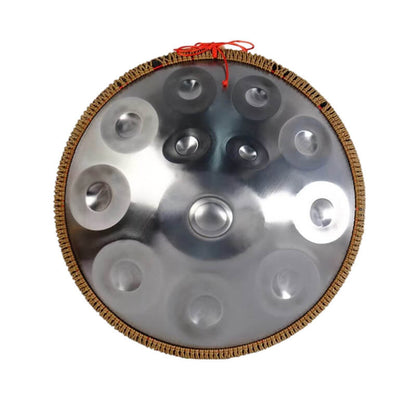 Lighteme 22 Inches 12 Notes D Minor (F Major) Stainleacss Steel Handpan Drum With Rope, Available in 440 Hz