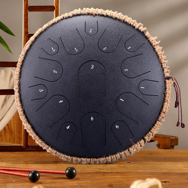 Lighteme Professional Performance Titanium Steel Tongue Drum 14 Inches 15 Notes C Major (D Major Can Be Customized)