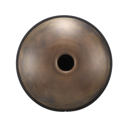Lighteme Level B Upgrade Bronze Kurd Scale D Minor 22 Inch 9/10 Notes Nitride Steel Handpan Drum, Available in 440 Hz, High-end Percussion Instrument