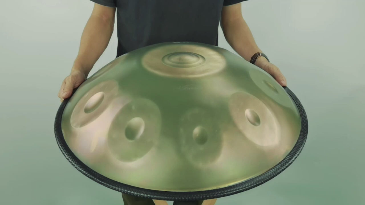  AS TEMAN HANDPAN, Handpan drum instrument in D Minor 9 Notes 22  inches Steel Hand Drum with Soft Hand Pan Bag, 2 handpan mallet,Handpan  Stand,dust-free cloth,gold … : Musical Instruments
