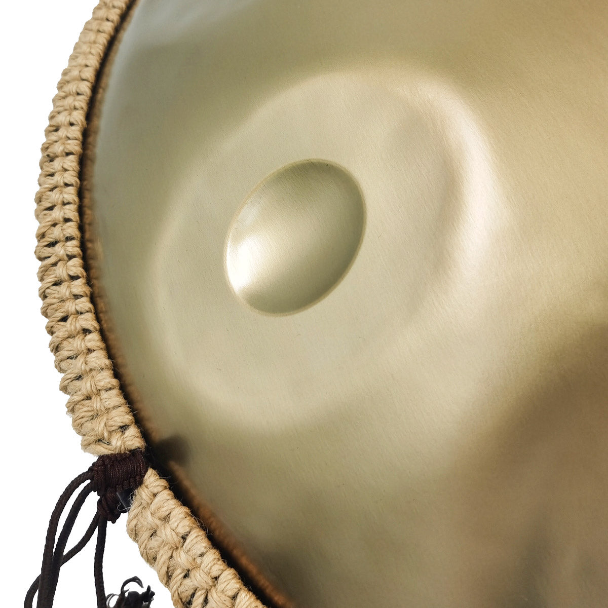 MiSoundofNature Acier inoxydable Handpan Drum Pure Golden 22 Pouces 9 Notes Ré Mineur Kurd Scale Hangdrum