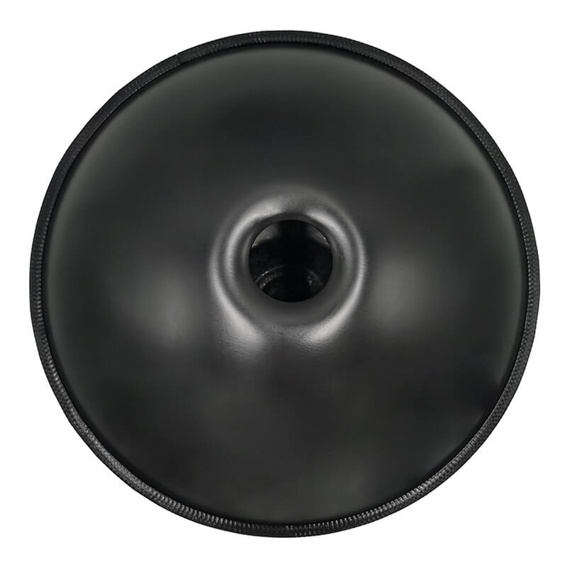 AS TEMAN Handpan Pure Black 10 Notes D Minor Scale Hangdrum with gift set