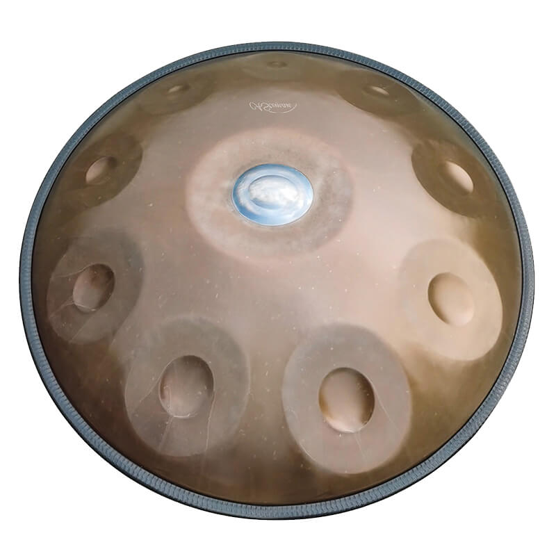 AS TEMAN Handpan Candle Dragon 10 Notes D Minor Scale Ash-golden hangdrum with gift set