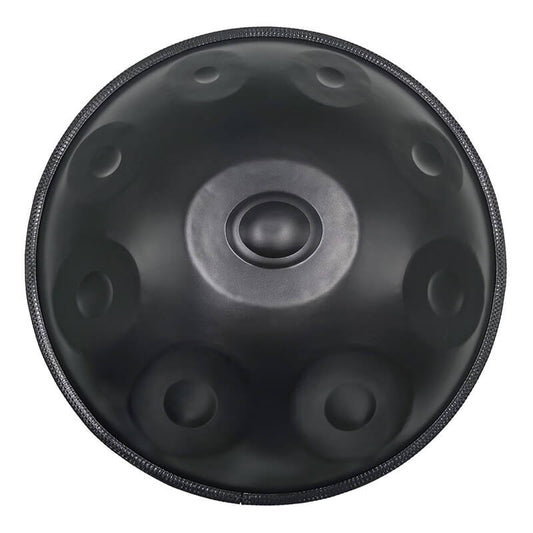 Lighteme As Teman Handpan Pure Black 9 Notes D Minor Scale Hangdrum with gift set