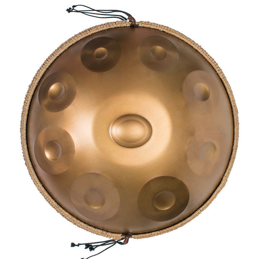 AS TEMAN Handpan Pure Golden 9 Notes D Minor Scale Hangdrum with gift set