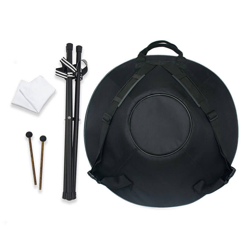 AS TEMAN Handpan Pure Golden 8 Notes D Minor | CUSTOM SCALE Hangdrum with gift set