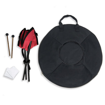 AS TEMAN Handpan Mini 18 Inches Pure Golden 9 Notes G minor Hangdrum with gift set