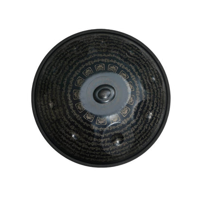 Lighteme Sanskrit Kurd Celtic D Minor 22 Inch 9/10/12 Notes Stainless Steel / Nitride Steel Handpan Drum, Available in 432 Hz & 440 Hz