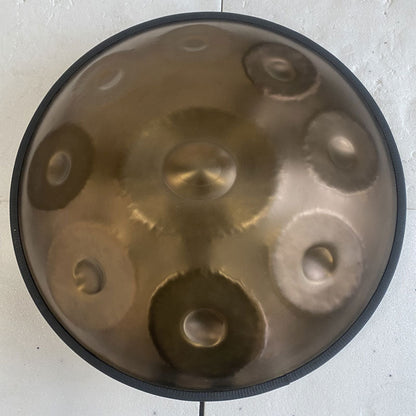 Tambor Handpan de alta gama de acero Ember personalizado, 22 pulgadas, notas 9/10/12, E La Sirena Scale, disponible en 432 Hz y 440 Hz