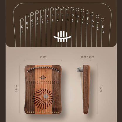 HLURU Fingerstyle 17/31 Strings Adjustable Mode (Default C Tone) Lyre Harp For Kids & Adults
