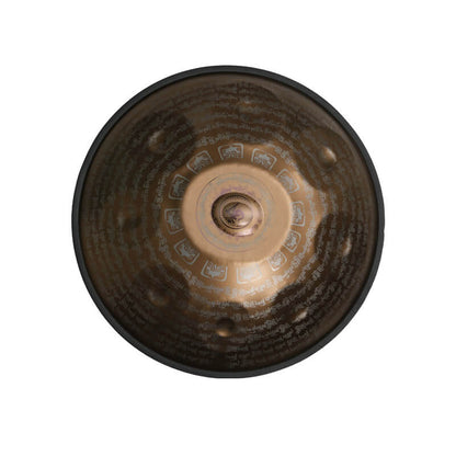 Lighteme Sanskrit C Major 22 Inch 9/10/12 Notes Stainless Steel / Nitride Steel Handpan Drum, Available in 432 Hz & 440 Hz