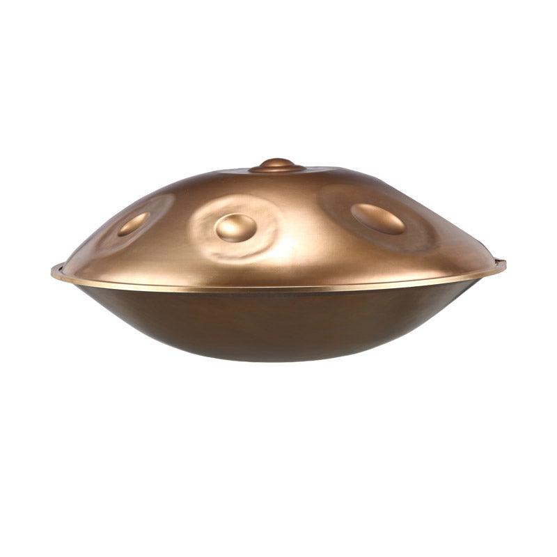  Lighteme Level A Upgrade Dazzling Gold Kurd Scale D Minor 22 Inch 9 Notes Stainless Steel Handpan Drum, Available in 440 Hz, High-end Percussion Instrument