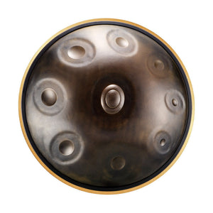 Open image in slideshow, Lighteme Level A Upgrade Bronze Kurd Scale D Minor 22 Inch 9/10 Notes Nitride Steel Handpan Drum, Available in 440 Hz, High-end Percussion Instrument
