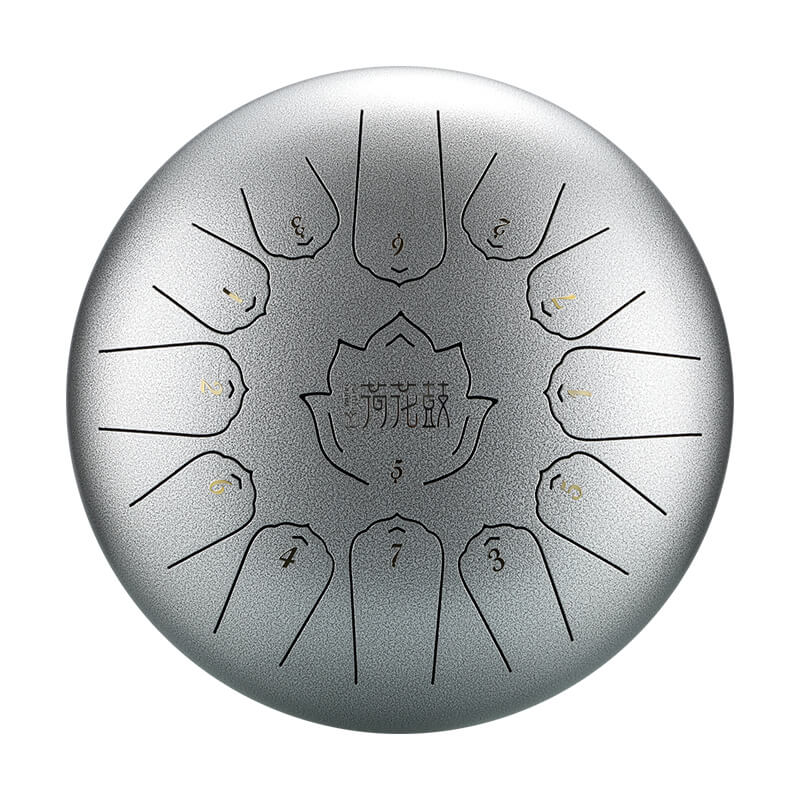Lighteme Huashu Upgrade Lotus Carbon Steel Tongue Drum 12 Inches 13 Notes C Major (6 colors)