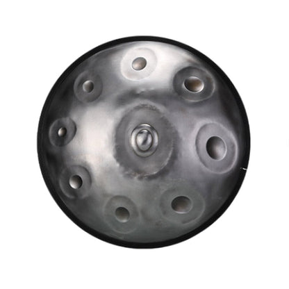 Lighteme Level C Upgrade Space Grey Kurd Scale D Minor 22 Inch 9 Notes Stainless Steel Handpan Drum, Available in 440 Hz, High-end Percussion Instrument