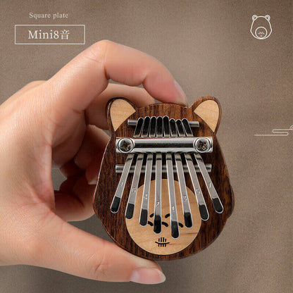 Lighteme Mini 8 Key Thumb Piano Kalimba, Walnut & Maple Totoro Portable Finger Piano For Kids & Adult Beginners