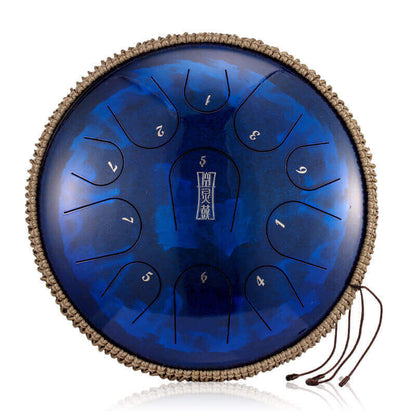 Lighteme Pearl Paint Titanium Steel Tongue Drum C Major Tone 13 Inch 11 Note Percussion Instrument For Yoga Meditation