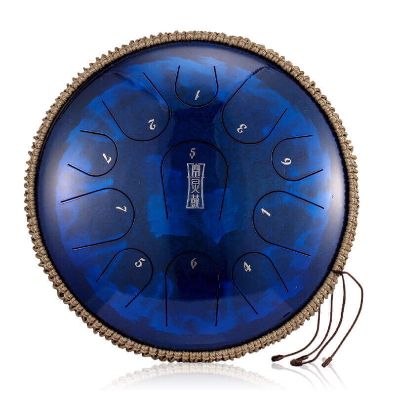 Lighteme Pearl Paint Titanium Steel Tongue Drum C Major Tone 14 Inch 11 Note Percussion Instrument For Yoga Meditation